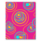 Multi-color and Patterns Abstract Area Vibrant Pink Swirl Abstract Area Rug