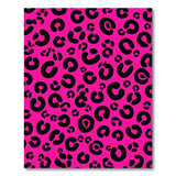 ODIKA Neon Pink Leopard Print Washable Area Rug, Low Pile Non-Slip Modern Animal Print Rug