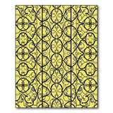 Intricate Yellow Floral Persian Area Rug