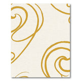 Gold Swirl Abstract Area Rug