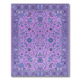 Traditional Persian Elegant Purple Floral Persian Area Rug