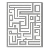 Grey Grey Maze Labyrinth Area Rug