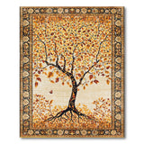 Gold and Silver Golden Tree of Life Persian Area Rug