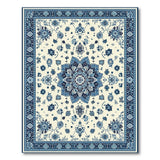 Indigo Blue Persian Medallion Area Rug