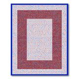 Patriotic Polka Dot Framed Area Rug