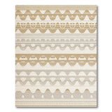 Gold Beige Wavy Geometric Area Rug