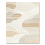 Beige and Neutral Beige Abstract Wave Hills Area Rug
