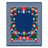 Festive Christmas Elves Cartoon Area Rug