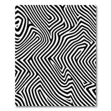 Geometric Modern Bold Wavy Black White Geometric Area Rug