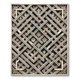 Intricate Geometric Lattice Area Rug