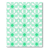 Green Mint Green Geometric Lattice Area Rug