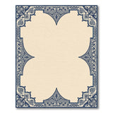 Ornate Navy Border Area Rug