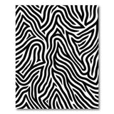 Abstract Area Bold Zebra Stripe Black White Area Rug