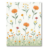 Orange Gerbera Daisy Floral Area Rug
