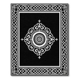Black and White Black White Persian Medallion Area Rug