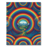 Rainbow Swirl Mountain Area Rug