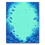 Blue Coral Reef Fish Underwater Area Rug