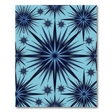 Teal Navy Starburst Geometric Area Rug