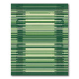 Modern Green Geometric Stripe Area Rug