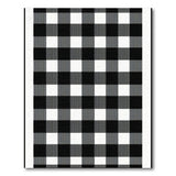 Black and White Rustic Farmhouse Black White Buffalo Check Area Rug