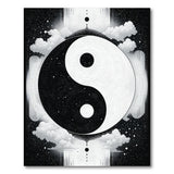 Black and White Cosmic Yin Yang Black White Area Rug
