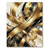 Abstract Area Gold Swirl Abstract Area Rug