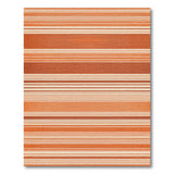 Warm Orange Horizontal Stripe Woven Rug