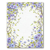 ODIKA Washable Purple Floral Area Rug - Low Pile Non-Slip Botanical Garden Rug