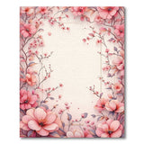 Blush Pink Peony Cherry Blossom Area Rug