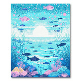 Vibrant Ocean Fish Coral Reef Area Rug