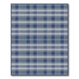 Geometric Modern Navy Blue Plaid Check Area Rug