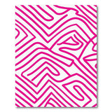 Geometric Modern Pink Bold Pink Zigzag Geometric Area Rug