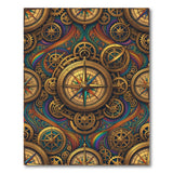 Rainbow Compass Gears Area Rug