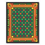 Vibrant Geometric Green Multi-Color Area Rug