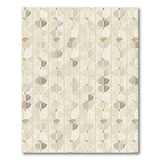 Beige Geometric Oval Grid Area Rug