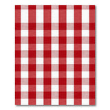 Rustic Farmhouse Classic Red White Gingham Check Area Rug