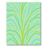 Teal Green Wavy Abstract Area Rug