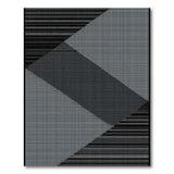 Geometric Black Grey Abstract Area Rug