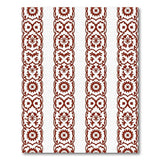 Intricate Red Floral Persian Border Rug
