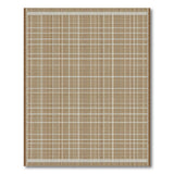 Tan Plaid Woven Area Rug