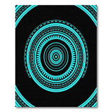 Teal Tribal Mandala Area Rug