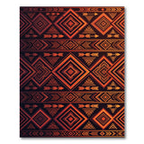 Heritage Tribal Orange Geometric Area Rug
