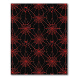 Gothic Red Spider Web Area Rug