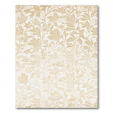 Elegant Beige Floral Leaf Area Rug