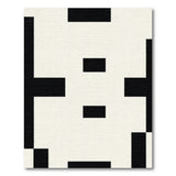Black White Geometric Block Geometric Modern Area Rug