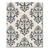 Vintage Black Damask Floral Area Rug