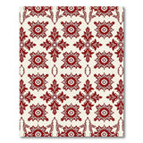 Ornate Red Star Medallion Persian Area Rug