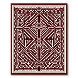Ornate Maroon Persian Geometric Area Rug