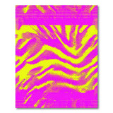 Bold Pink Yellow Zebra Stripe Area Rug