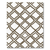 Modern Brown Geometric Diamond Area Rug